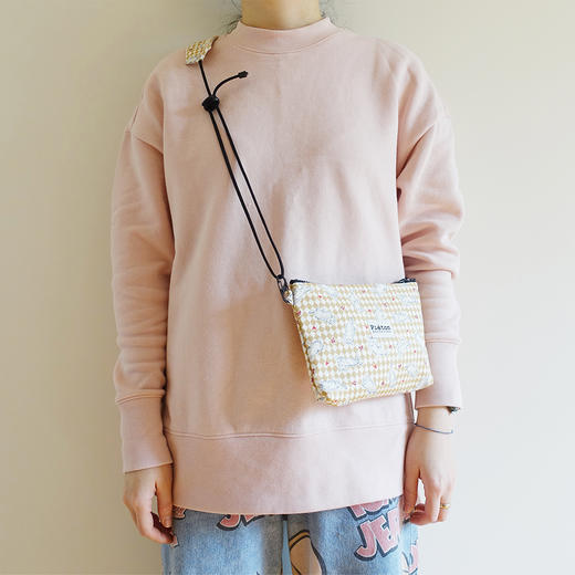 HUJI祤集pieton斜挎包插画爱心小猫咪黄 商品图1