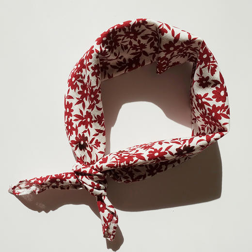 HUGOJIRO小方巾插画花枝红 商品图4