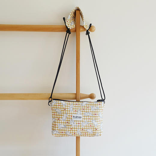 HUJI祤集pieton斜挎包插画爱心小猫咪黄 商品图0