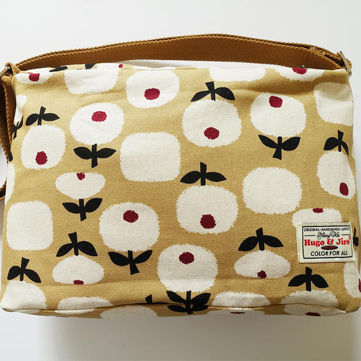 HUGOJIRO中号斜挎包插画经典小花咖 商品图4