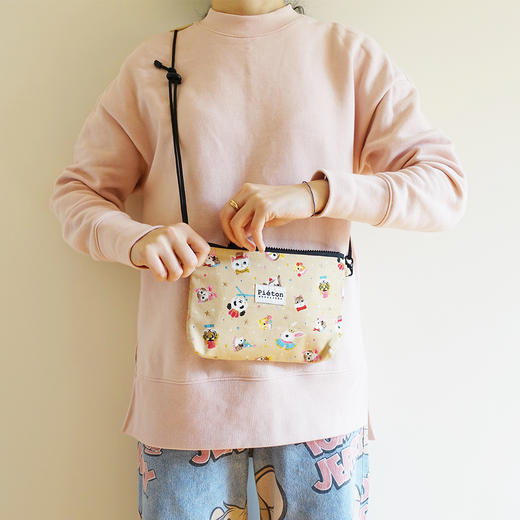 HUJI祤集pieton斜挎包插画小小马戏团咖 商品图2