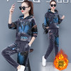 HPS-719秋冬新款时尚休闲运动服卫衣加绒加厚两件套 商品缩略图1