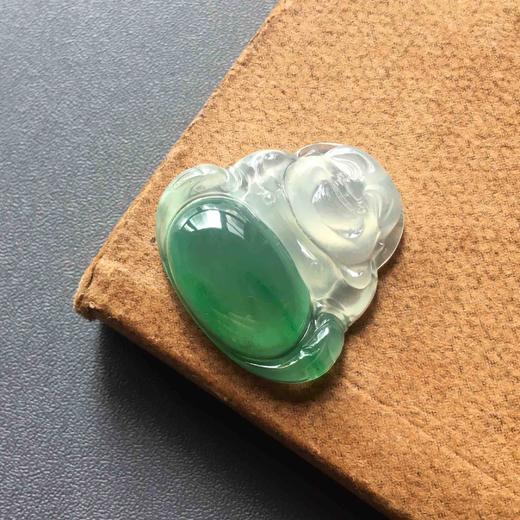 高冰种晴水绿阳绿肚子俏色厚庄弥勒佛 商品图1