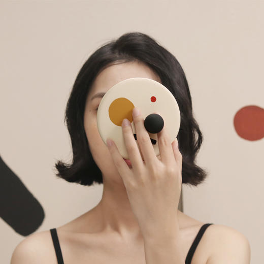 【MUID手持镜化妆镜】美容便携随身补妆小镜子 女生小巧充电LED补光镜 商品图0