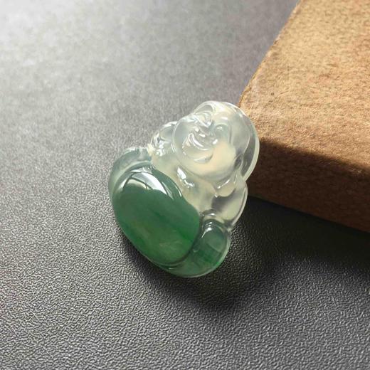 高冰种晴水绿阳绿肚子俏色厚庄弥勒佛 商品图3