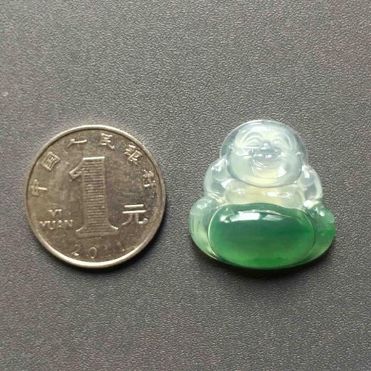 高冰种晴水绿阳绿肚子俏色厚庄弥勒佛 商品图5