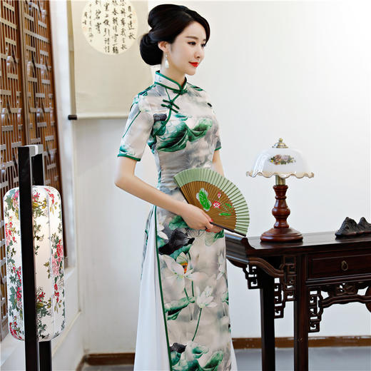 SYK-G838616款复古改良中国风中式民族旗袍裙TZF 商品图0