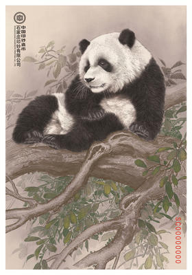 大熊猫钞艺画系列藏品（编号随机）