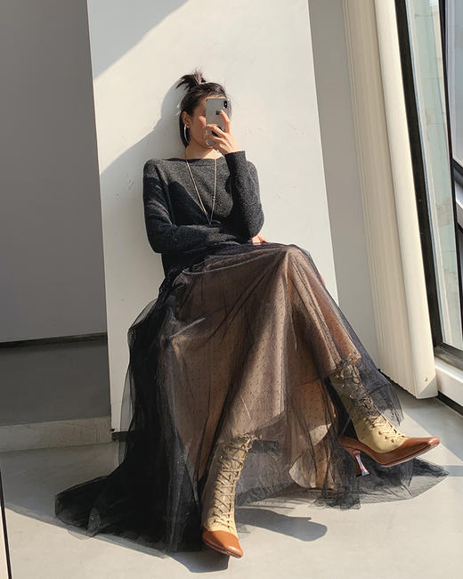 5折 土耳其 女士 方头牛皮吸烟靴 复古百搭出街不撞款噢 BZ736 商品图3