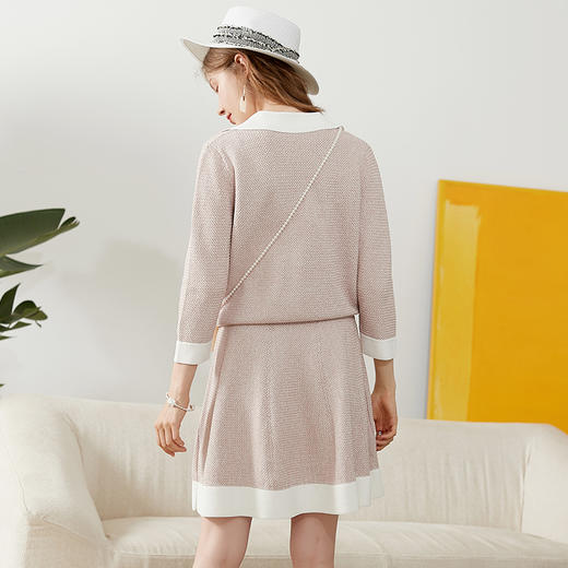 欧芮儿秋装新品两件套V领九分袖外套+半身裙时尚小香风套装 商品图2