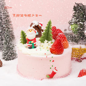 【圣诞季】森林雪国•牛奶草莓蛋糕，可选1.5/2.5磅（广州）