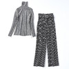 THX-019417005秋冬新款高领长袖流苏上衣+烫钻高腰阔腿裤时尚套装 商品缩略图4