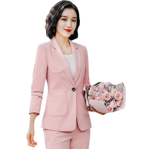 FH-1351B秋冬新款气质修身西装韩版灯芯绒工作服 商品图4