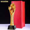 奖杯定制水晶定做创意树脂金属五角星荣誉年会优秀员工奖牌制作 商品缩略图4