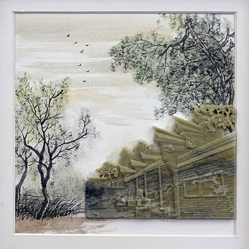 天一书局出品 青田石壁画 卧室家居摆件创意礼品