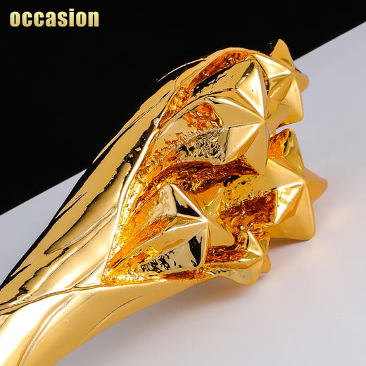 奖杯定制水晶定做创意树脂金属五角星荣誉年会优秀员工奖牌制作 商品图3