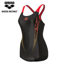 新款 arena阿瑞娜女款泳衣 专业运动训练 连体泳装性感遮肚显瘦9163