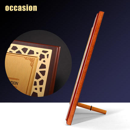 奖牌定制定做代理商加盟金属授权牌木质牌匾高档聘书荣誉证书制作 商品图3