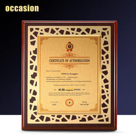 奖牌定制定做代理商加盟金属授权牌木质牌匾高档聘书荣誉证书制作