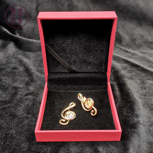 2020版熊猫普制金币1克音符胸针音符吊坠