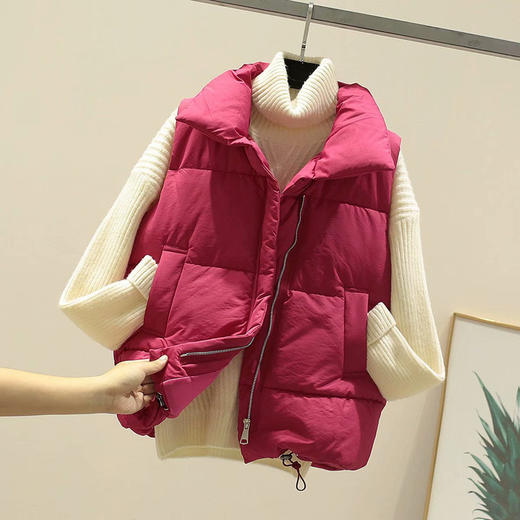 LX-L1904秋冬韩版坎肩百搭bf无袖马夹羽绒棉背心外套 商品图2