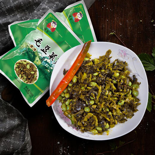阿婆菜60克袋装 周庄特产毛豆咸菜酱菜农家菜 60g*3袋
