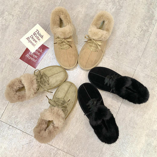 KK-GY7C12冬季新款韩版加绒加厚毛毛鞋 商品图3