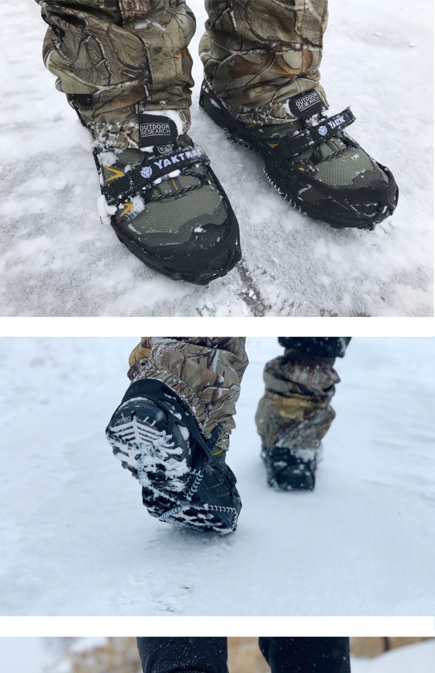 yaktrax雅途 pro 户外专业冰雪防滑鞋套轻量简易徒步登山钢卷冰爪