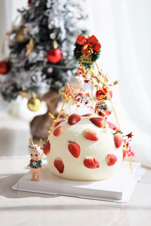 圣诞季【幸福圣诞树】|草莓戚风蛋糕（均配蜡烛），一个带着幸福物语的圣诞礼盒 商品图4