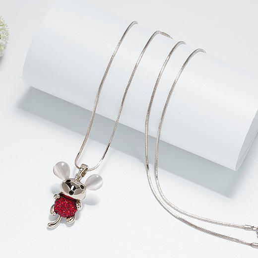 SY-072553鼠年本命年新年红色小老鼠耳环 商品图3