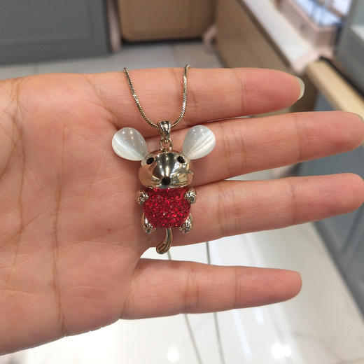 SY-072553鼠年本命年新年红色小老鼠耳环 商品图4