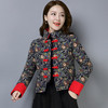 F 0105 秋冬新款民族风复古文艺盘扣上衣 加厚碎花棉衣 商品缩略图0