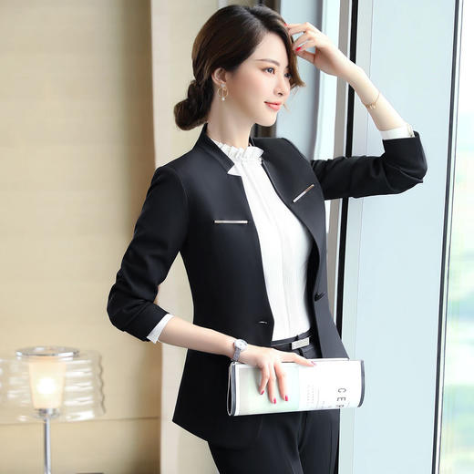 ZJ-8211秋冬新款长袖女士ol高档套装 商品图1