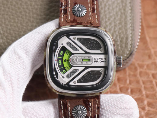 SV 2019年底压轴大作！七个星期五“墨西哥牛仔”M1B/02，原装机芯，316精钢。男士腕表，自动机械机芯，密底，皮表带 商品图0