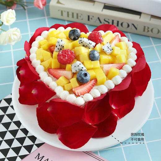 【水果蛋糕】玫瑰心意-6寸-8寸-10寸