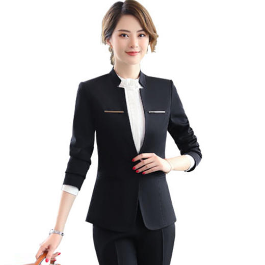 ZJ-8211秋冬新款长袖女士ol高档套装 商品图4