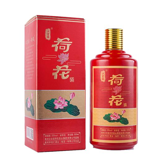 汉宫国五星荷花酒酱香型白酒（红瓶）53度500ml/1瓶/2瓶 商品图3
