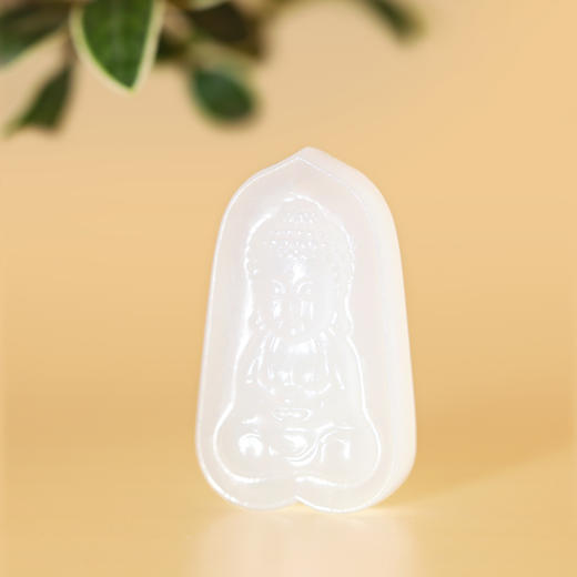 和田玉（羊脂玉）挂件--宝宝佛玉牌 商品图1