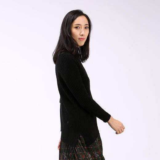 丁摩 羊毛斜纹开叉打底针织衫7906cn251DC149-WX217 商品图6