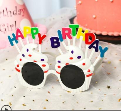 生日眼镜小红书同款眼镜 生日快乐眼镜 派对拍照蛋糕搞怪眼镜 商品图4