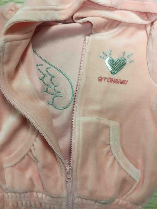 棉果果春秋季女童天鹅绒长袖外套M122100220137 商品图4