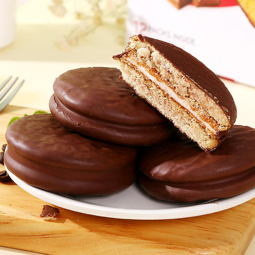 吃货必囤专区越南进口新馋派夹心糕点可可味150g1盒