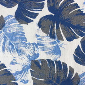 15260912/501.211爱仕沃玛（axroma）蓬莱叶-天空蓝 Monstera Azure 大提花装饰面料适用于室内、户外和酒店工程