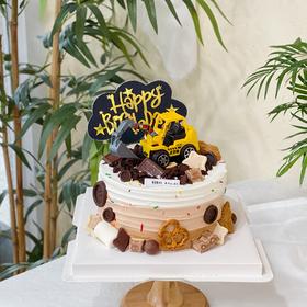 挖掘机工程车奥利奥蛋糕