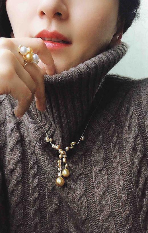 CHIC系列 18K镶巴洛克南洋珍珠项链 商品图3