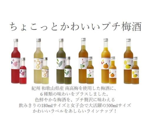 【大和抚子的骄傲】高颜值多口味 日本产和歌山县纪州梅酒六种口味500ml 商品图1