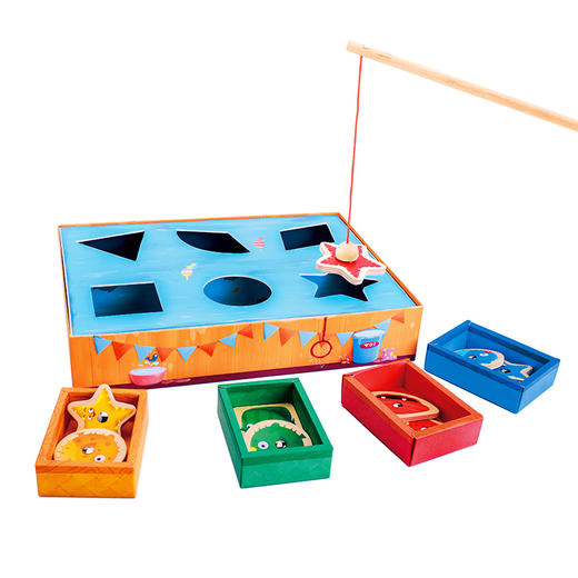 【特价99元】TOI儿童益智桌面游戏弗兰克的鱼铺幼儿早教3D剧场版钓鱼玩具2-5岁 商品图3