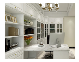 简欧白色书房
