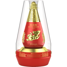 2019年 郎酒 红花郎鼠年纪念酒 53度酱香型白酒 限量版