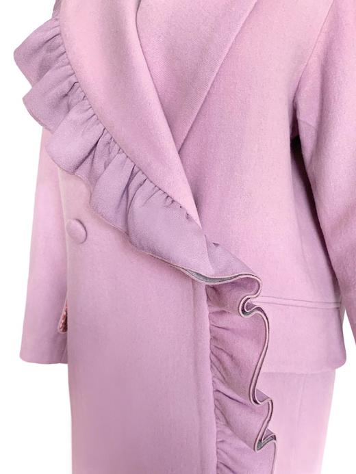 TYNVIE 多层花边装饰领西装廓形大衣 - 粉色 商品图4